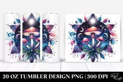 Vibrant Magical Celestial Mushroom 20 Oz Tumbler Product Image 1
