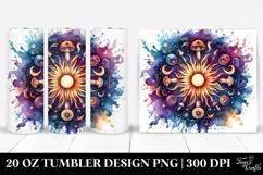 Vibrant Magical Celestial Mushroom 20 Oz Tumbler Product Image 1