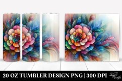 Pastel Anemone Stained Tumbler Design | 20 oz Tumbler Product Image 1