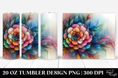 Pastel Anemone Stained Tumbler Design | 20 oz Tumbler Product Image 1