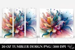 Pastel Anemone Stained Tumbler Design | 20 oz Tumbler Product Image 1