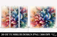 Pastel Anemone Stained Tumbler Design | 20 oz Tumbler Product Image 1