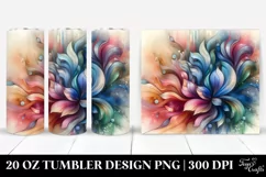 Pastel Anemone Stained Tumbler Design | 20 oz Tumbler Product Image 1