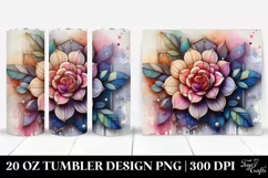 Abstract Wooden Stained Rose, High-Res 20 Oz Tumbler Product Image 1