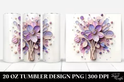 Glossy Stained Violet, Watercolor Splash|20 oz Tumbler Product Image 1