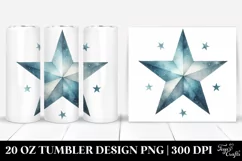 Vintage Blueish Star 20 Oz Tumbler Product Image 1