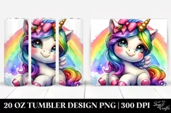 Funny Baby Unicorn Drawing | 20 oz Tumbler Product Image 1