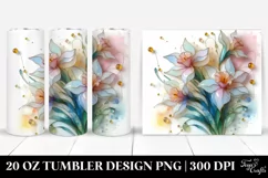 Glossy Narcissus Stained , High-Res 20 Oz Tumbler Product Image 1