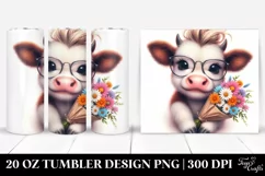 Goofy Baby Cow PNG Product Image 1