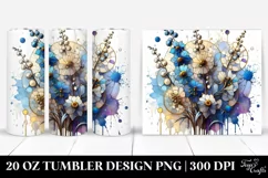 Abstract Stained Delphinium | 20 Oz Tumbler Product Image 1