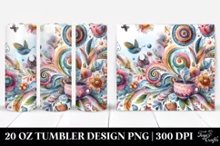 Colorful Washed Watercolor Whimsical | 20 oz Tumbler Product Image 1