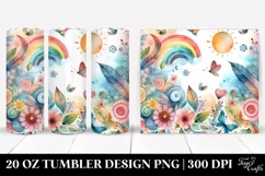 Colorful Washed Watercolor Whimsical | 20 oz Tumbler Product Image 1