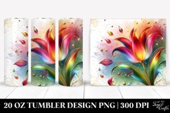 Colorful Tulip with Floral Swirls | 20 Oz Tumbler Product Image 1