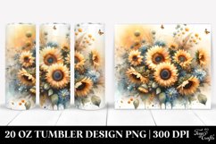 Sunflowers Watercolor Vibrant | 20 oz Tumbler Product Image 1