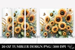 Sunflowers Watercolor Vibrant | 20 oz Tumbler Product Image 1