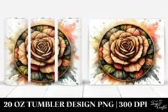 Wooden Stained Rose | 20 Oz Tumbler Product Image 1