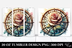Wooden Stained Rose | 20 Oz Tumbler Product Image 1