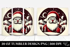 Simple Retro Santa 20 Oz Tumbler Product Image 1