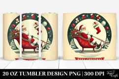 Simple Retro Santa 20 Oz Tumbler Product Image 1