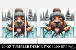 Funny Crazy Looking Bloodhound | 20 Oz Tumbler Product Image 1