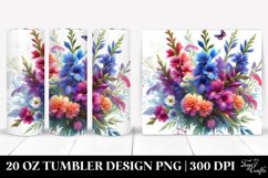 Vibrant Colorful Watercolor Buquet | 10 Oz Tumbler Product Image 1