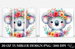 Cute Vibrant Koala, Cartoon-Style|20 oz Tumbler Product Image 1