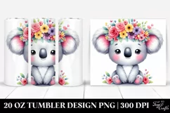 Cute Vibrant Koala, Cartoon-Style|20 oz Tumbler Product Image 1