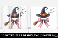 Simplistic Halloween Coquette Bow Tumbler | 20 oz Tumbler Product Image 1