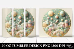 3D Pastel Monkey Christmas Scene 20 Oz Tumbler Product Image 1
