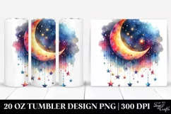 Vibrant Half Moon Clipart 20 Oz Tumbler Product Image 1