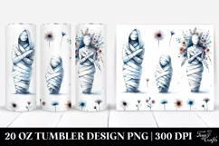 Washed Watercolor Simple Image Mummy | 20 oz Tumbler Product Image 1