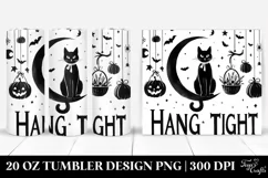 Retro Halloween Black Cat Text | 20 oz Tumbler Product Image 1