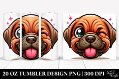 Colorful Baby Mastiff Winking | 20 Oz Tumbler Product Image 1