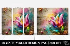 Colorful Tulip | 10 Oz Tumbler Product Image 1