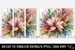 Abstract Magnolia Stained , High-Res 20 Oz Tumbler Product Image 1