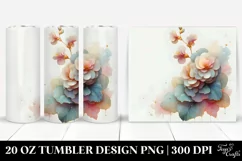 Glossy Begonia Abstract | 20 oz Tumbler Product Image 1