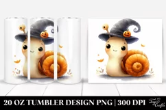 Cute Spooky Snail Halloween Clipart PNG Product Image 1