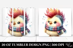 Cute Punk Chicken Birthday Clipart, High-Res 20 Oz Tumbler Product Image 1
