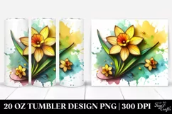 20 Oz Tumbler Sublimation | Stained Daffodil with Product Image 1