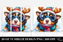 Expressive Bernese Mountain Dog Winter PNG Product Image 1