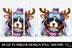Expressive Bernese Mountain Dog Winter PNG Product Image 1