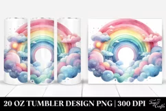 Colorful Abstract Rainbow Clipart, High-Res 20 Oz Tumbler Product Image 1