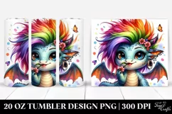 Expressive Dragon with Awesome Haircut PNG Product Image 1