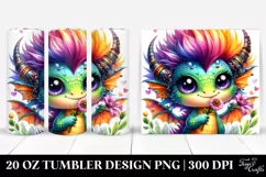 Expressive Dragon with Awesome Haircut PNG Product Image 1