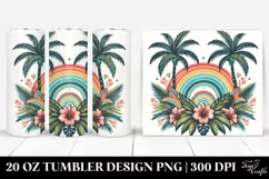 Vintage Tropical Rainbow | 20 oz Tumbler Product Image 1