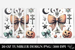 Watercolor Retro Halloween Glitery Coquette Bow | 20 oz Product Image 1