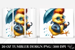 Excited Baby Chicken Raincoat Tumbler Product Image 1