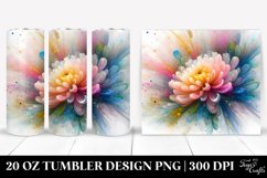 Abstract Vibrant Pastel Chrysanthemum | 20 oz Tumbler Product Image 1