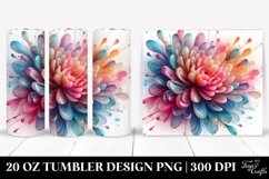 Abstract Vibrant Pastel Chrysanthemum | 20 oz Tumbler Product Image 1