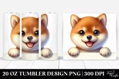 Expressive Shiba Inu with Funny Haircut PNG Product Image 1